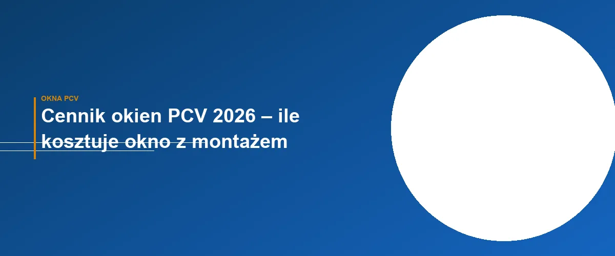 Cena okien PCV